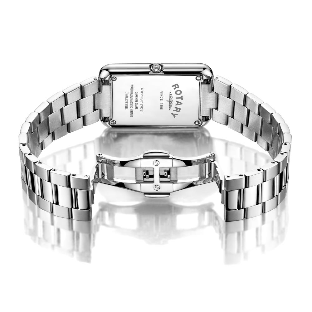 Men's Cambridge Silver Tone Bracelet Watch