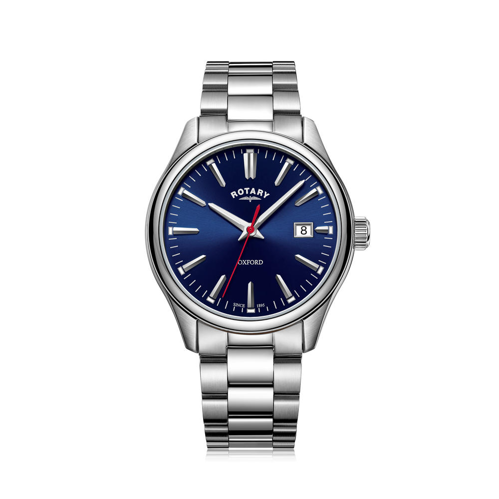 Men's Oxford Stainless Steel Blue Dial Watch