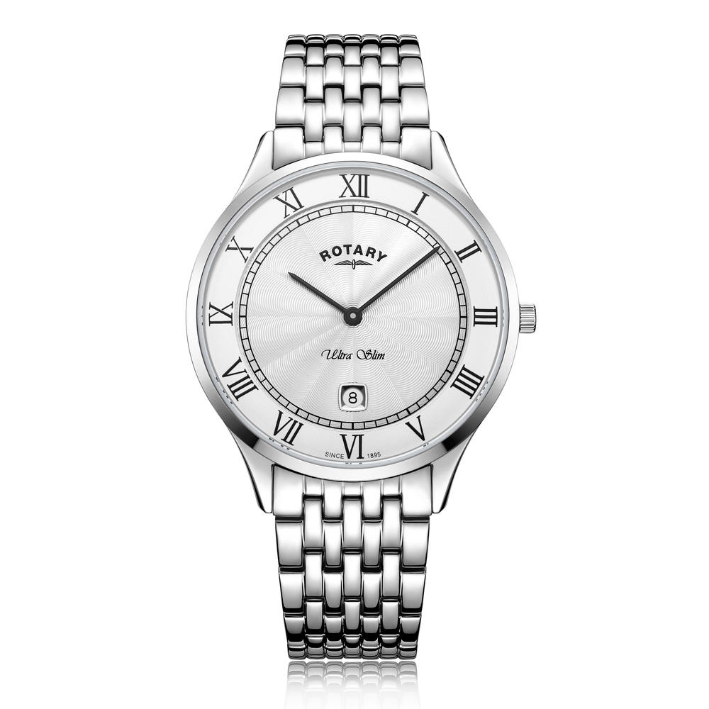 Men's Ultra Slim Stainless Steel Bracelet Watch