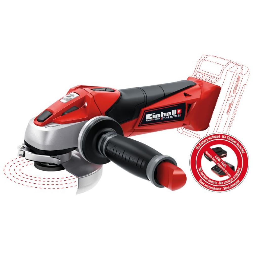 Einhell 18V 4 1/2 IN. Cordless Angle Grinder, No Battery, No Charger