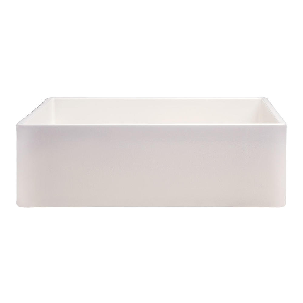 ALFI Brand  AB536-W White 36" Smooth Apron Single Bowl Fireclay Farm Sink