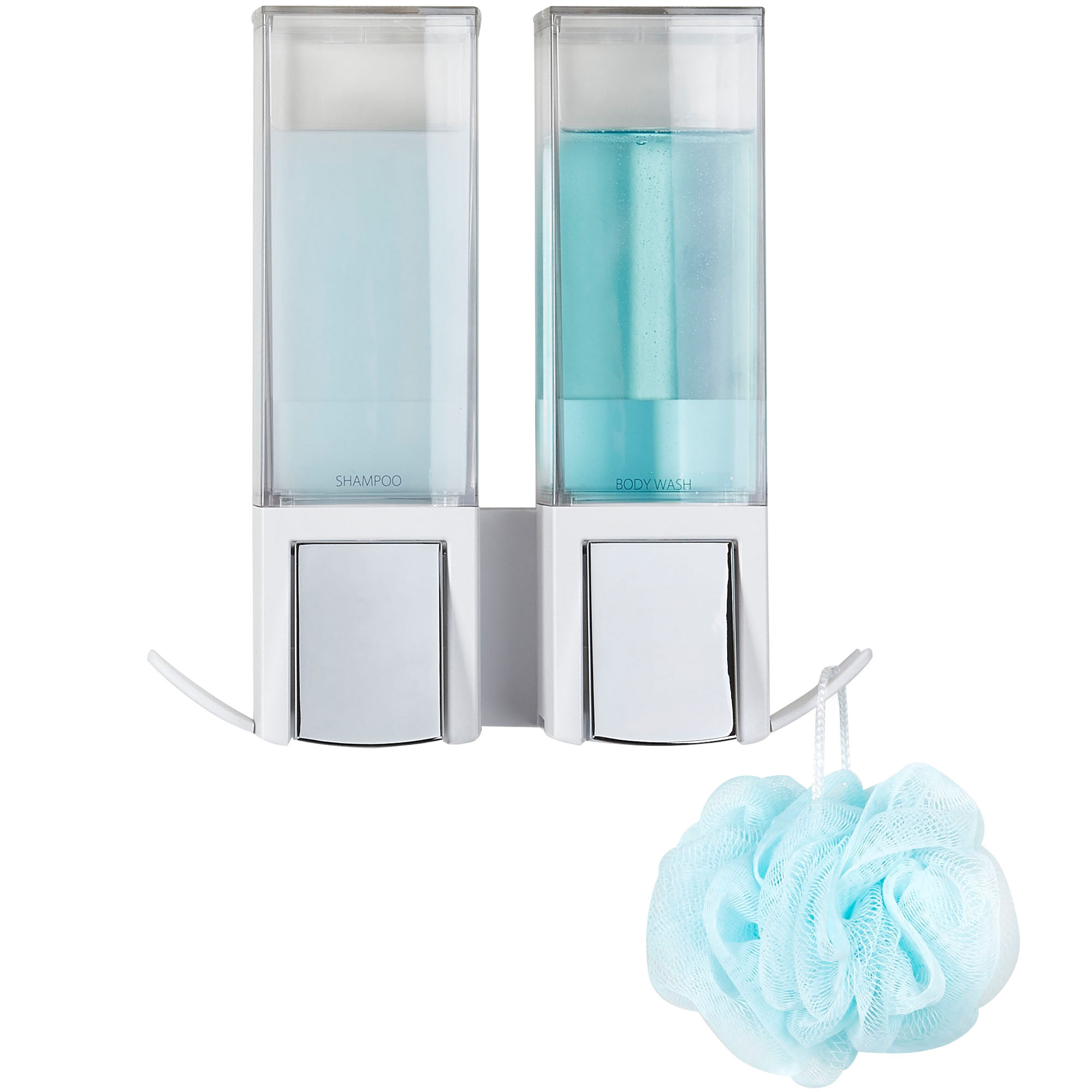 Better Living CLEVER Soap and Shower Double Dispenser White Better Living CLEVER Soap and Shower Double Dispenser White