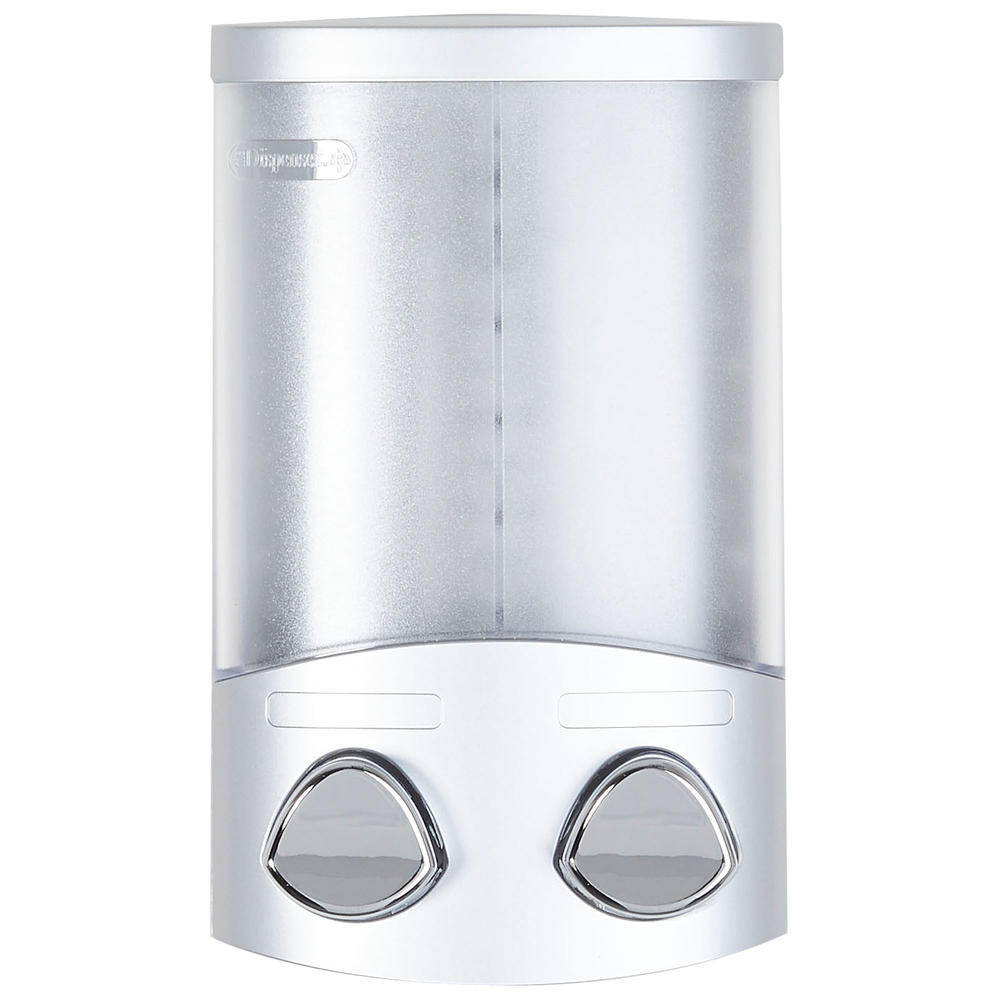 Better Living Euro DUO Soap and Shower Dispenser 2 Chamber Satin Silver