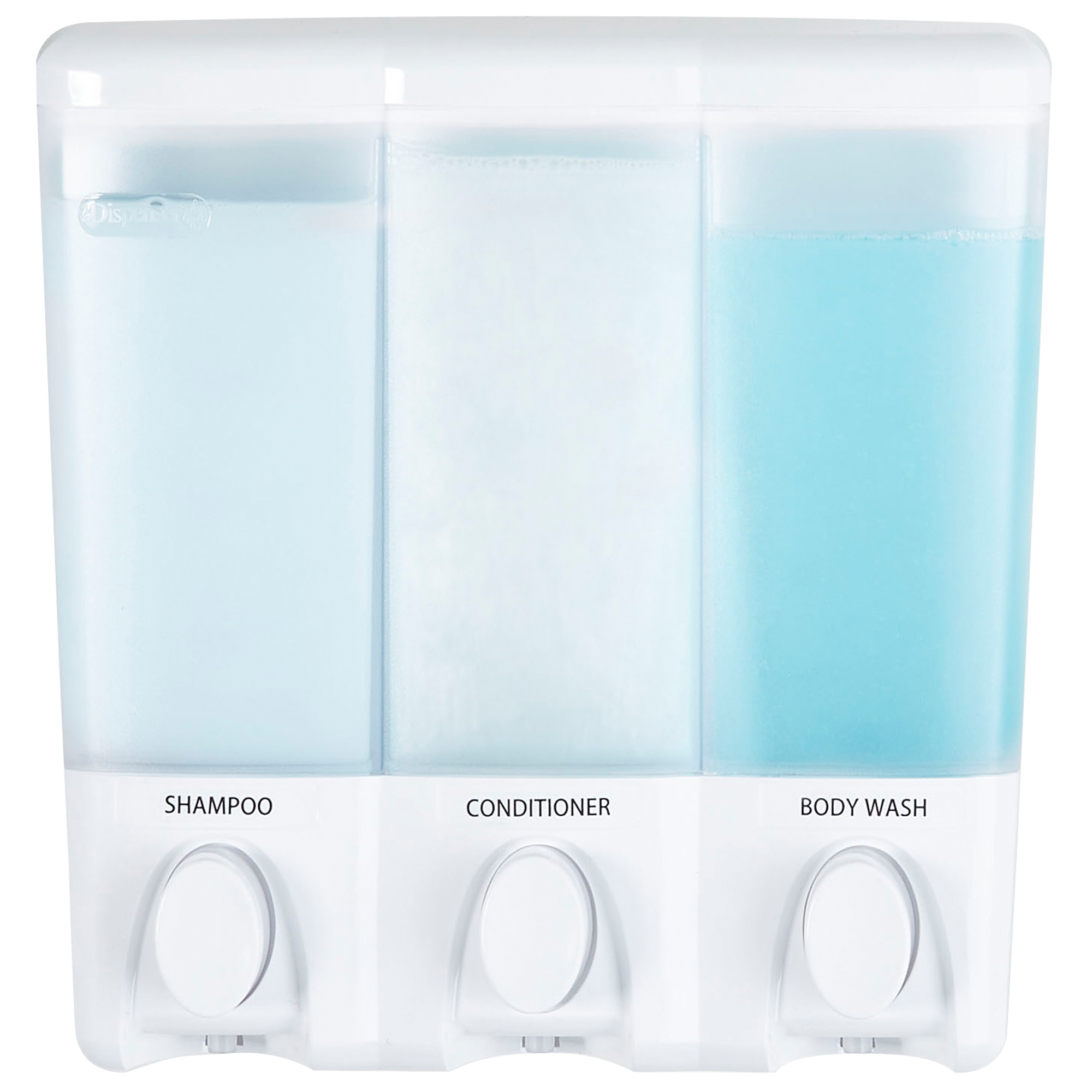 Better Living CLEAR CHOICE Soap and Shower Dispenser 3 Chamber White Better Living CLEAR CHOICE Soap and Shower Dispenser 3 Chamber White