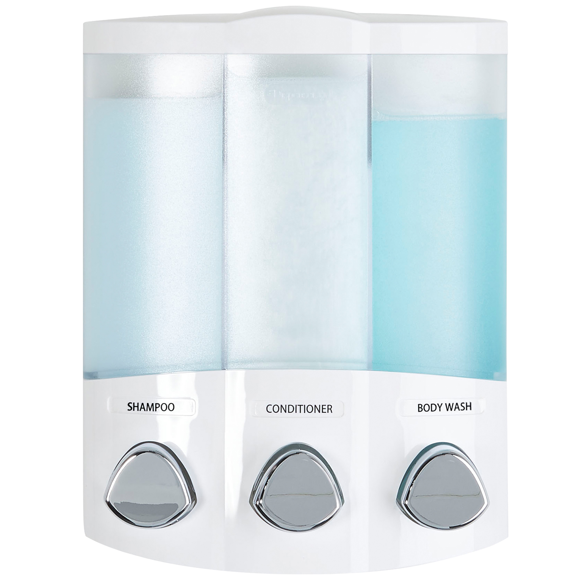 Better Living Euro TRIO Soap and Shower Dispenser 3 Chamber White Better Living Euro TRIO Soap and Shower Dispenser 3 Chamber White