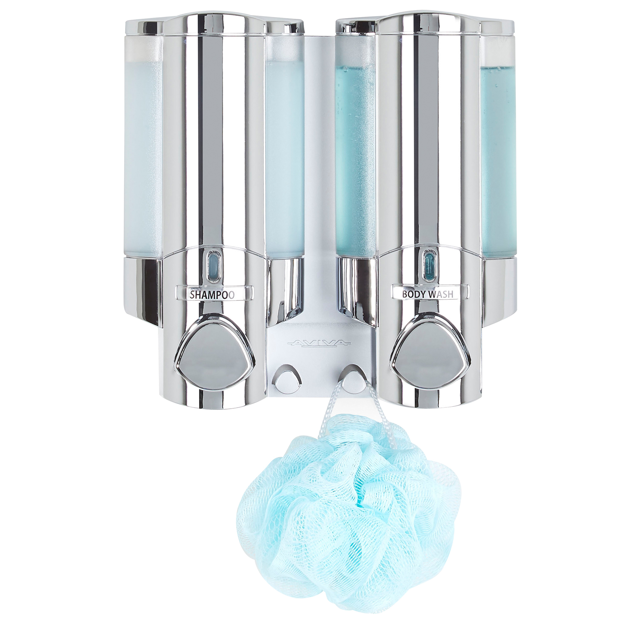 Better Living AVIVA Soap and Shower Dispenser 2 Chamber Chrome, Silver Better Living AVIVA Soap and Shower Dispenser 2 Chamber Chrome, Silver