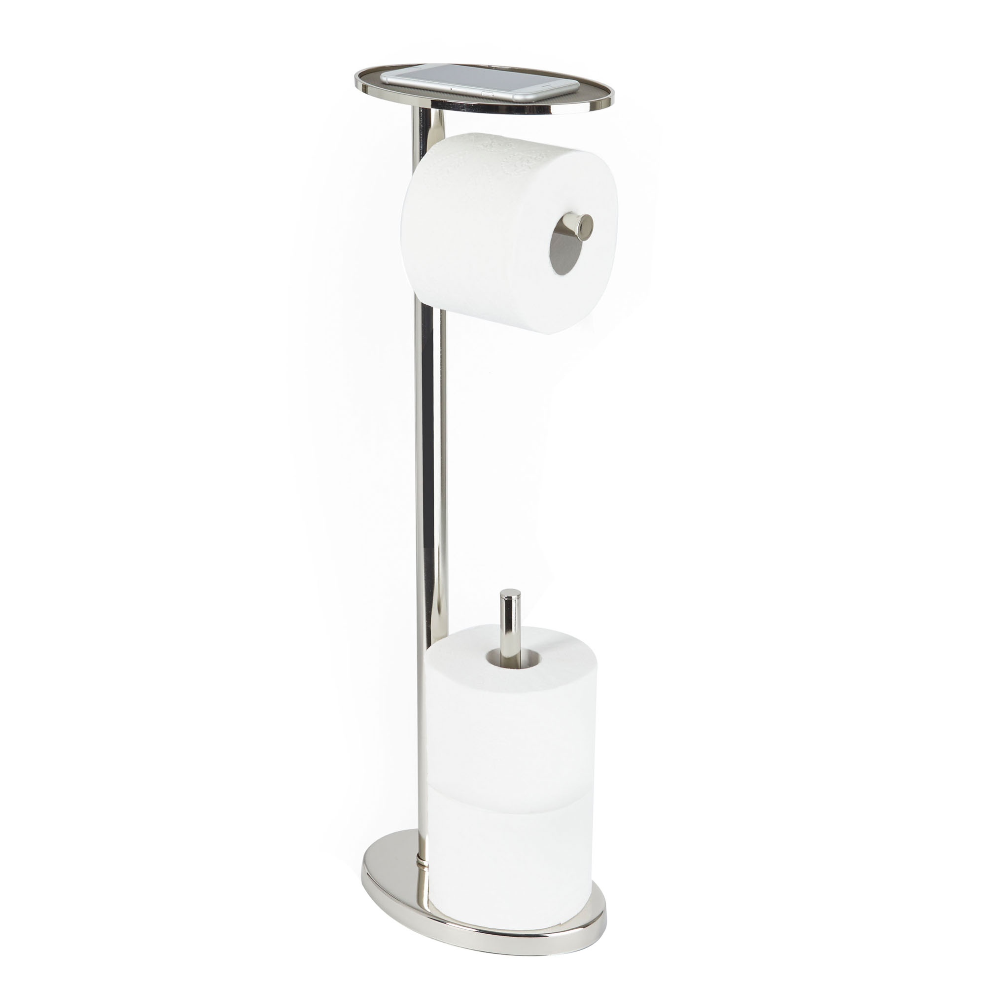 Better Living OVO Toilet Caddy Polished Nickel, Silver Better Living OVO Toilet Caddy Polished Nickel, Silver