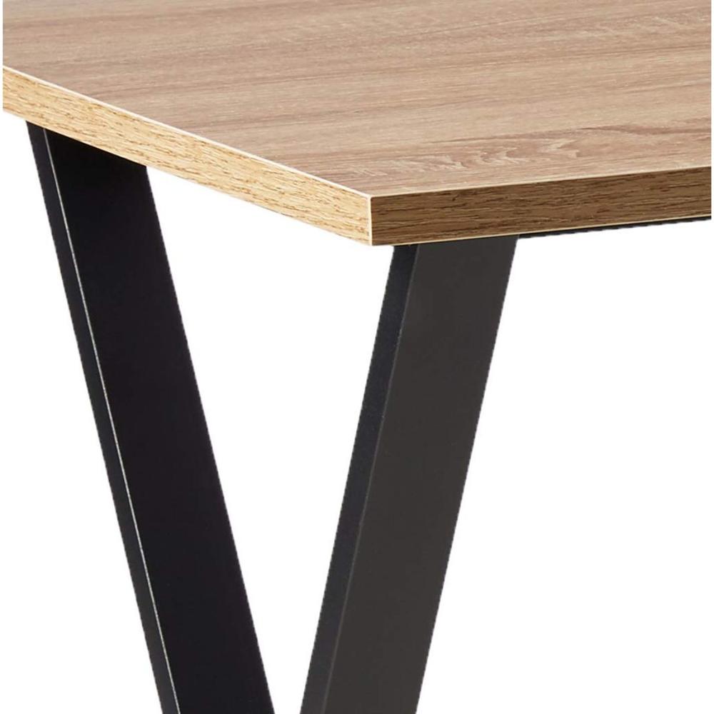 Offex Marlow Black Steel Frame and Wooden Table Top Desk