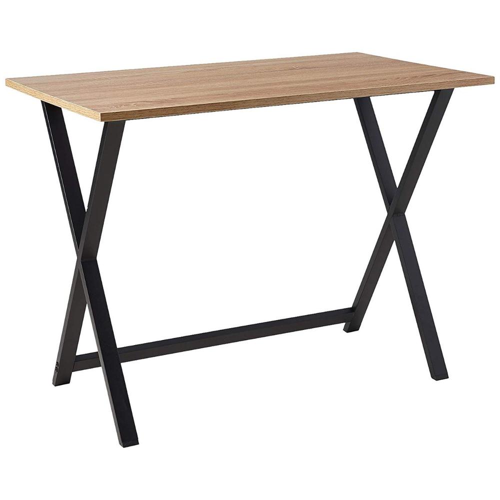 Offex Marlow Black Steel Frame and Wooden Table Top Desk