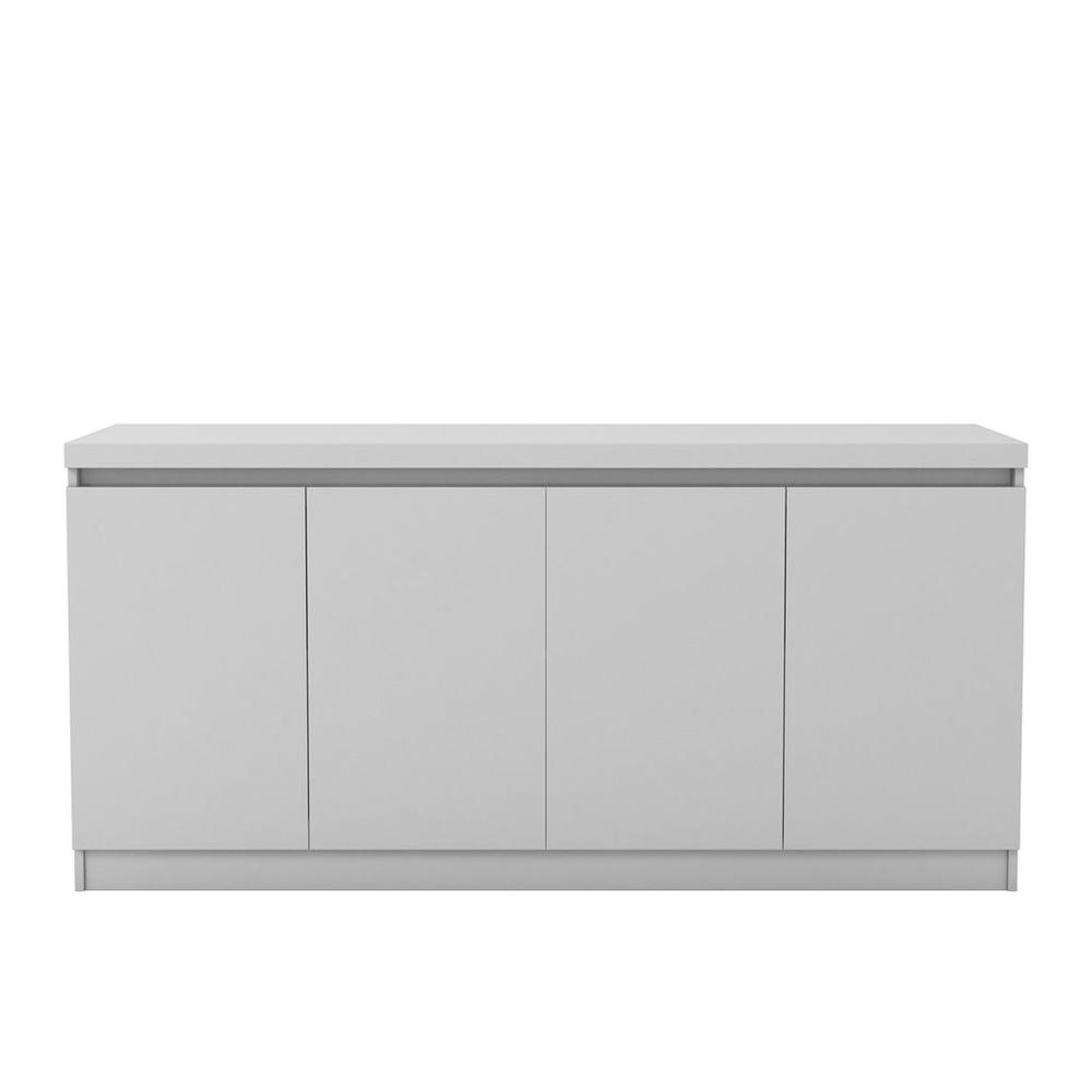 Manhattan Comfort Viennese 62.99" 6-Shelf Buffet Cabinet in White Gloss