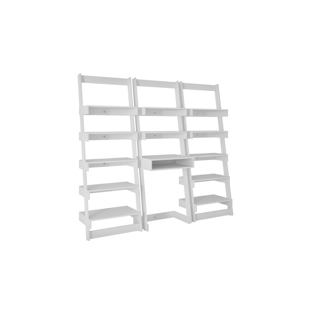 Manhattan Comfort Carpina 3-Piece Floating Ladder Desk