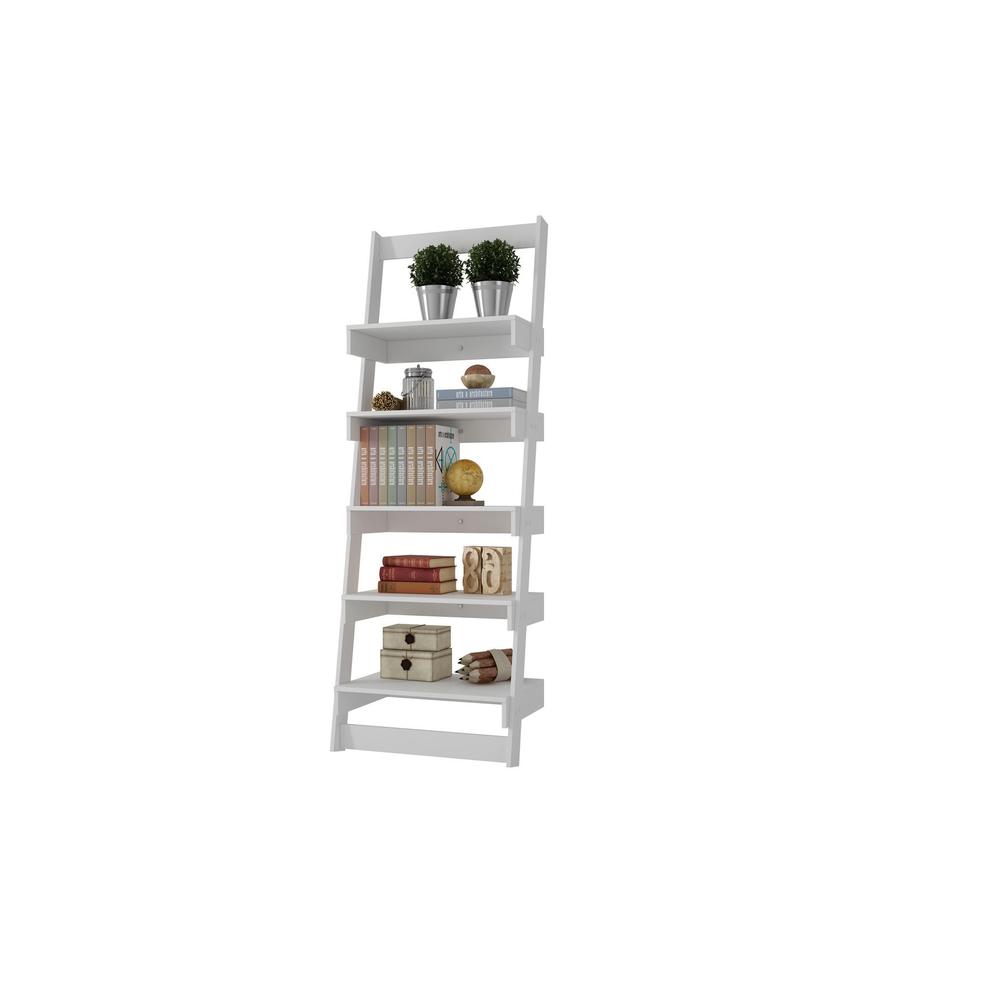 Manhattan Comfort Carpina Ladder Shelf with 5 shelves
