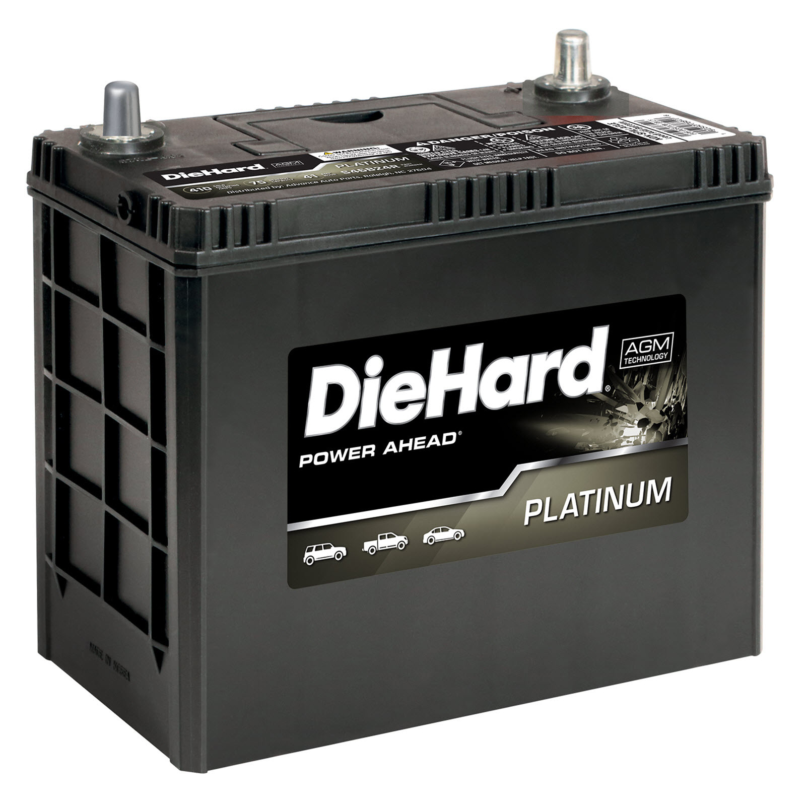 DieHard Platinum AGM Battery Group Size 46B24R (Price with Exchange)