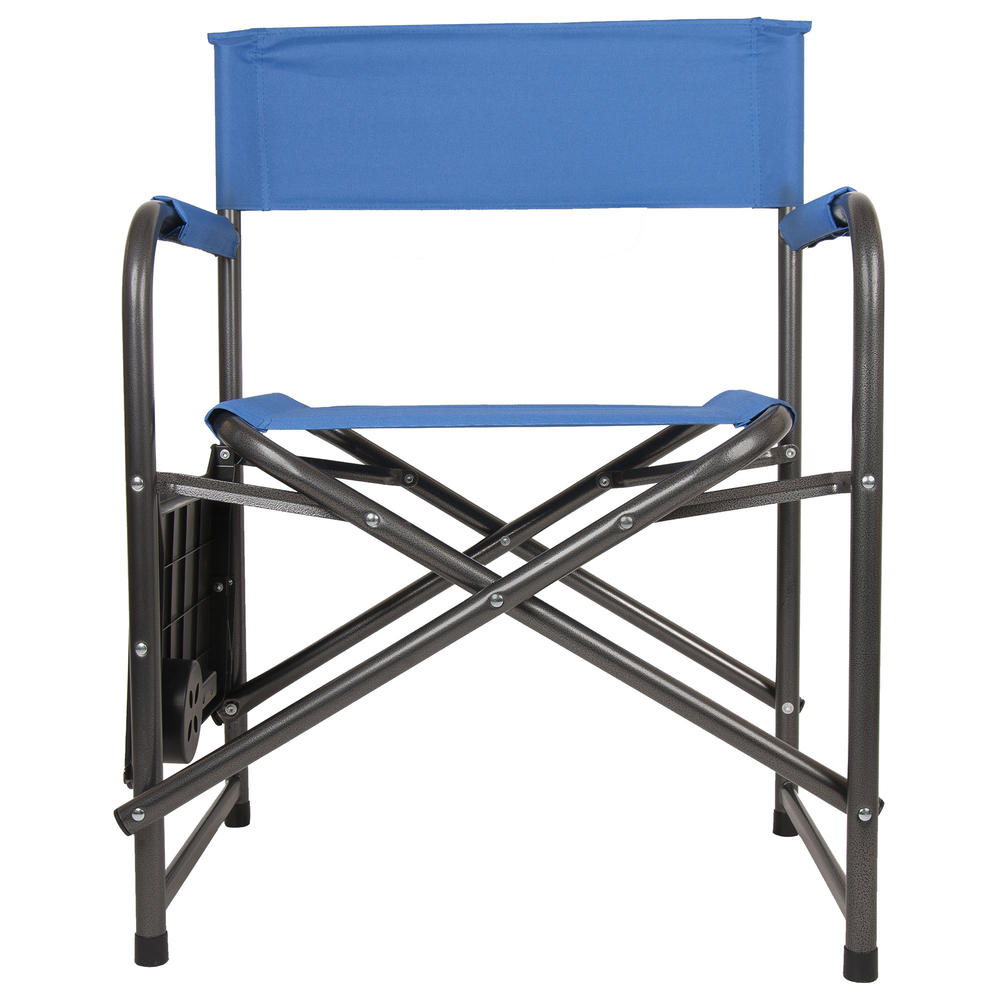 World Famous Sports Folding Director’s Chair with Table Blue