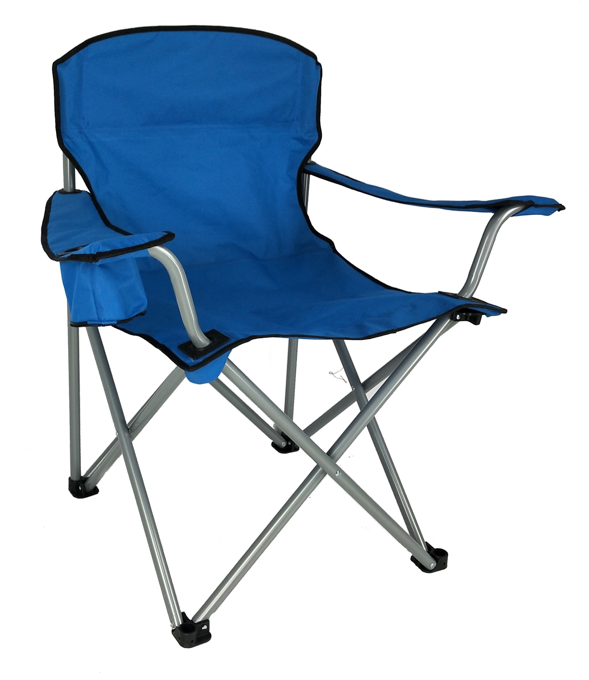 World Famous Sports Quad Folding w/Cup Holder and Carry Bag Blue