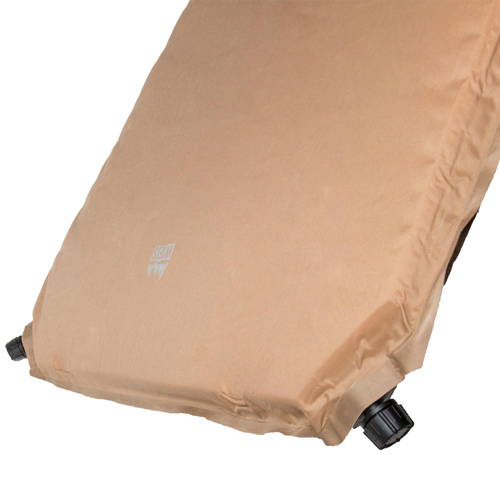 World Famous Sports Self-Inflating Twin Size Air Mattress &#8211; Light Brown