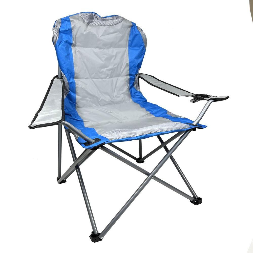 World Famous Sports Deluxe Oversized Folding Chair w/ Cup Holder and