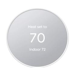 Google Nest Thermostat 4th Gen GA02081-US Programmable Smart Wi-Fi Thermostat for Home - Snow