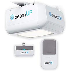 beamUP Workhorse BU100 Overhead garage Door Opener with Heavy-Duty chain Drive for Single or Double Doors, Wall Mount, and Remot