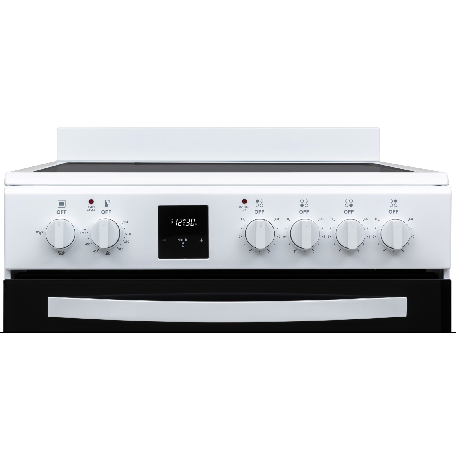 Thumbnail for 24" Wide Compact Front-Control Electric Range with 4 Burners & Storage Compartment  White