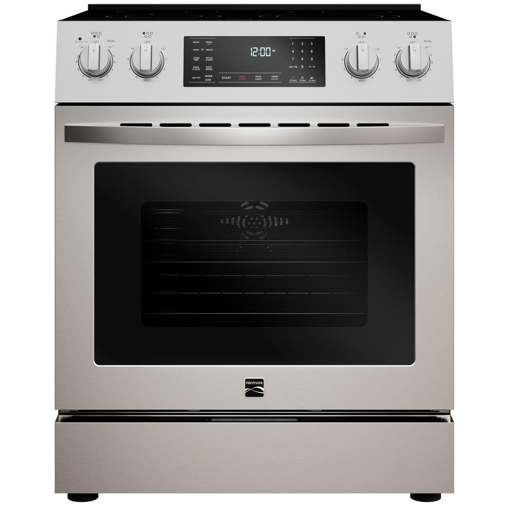 Kenmore 95163  4.8 cu. ft. Front-Control Electric Range with True Convection & Air Fry &#8211; Stainless Steel