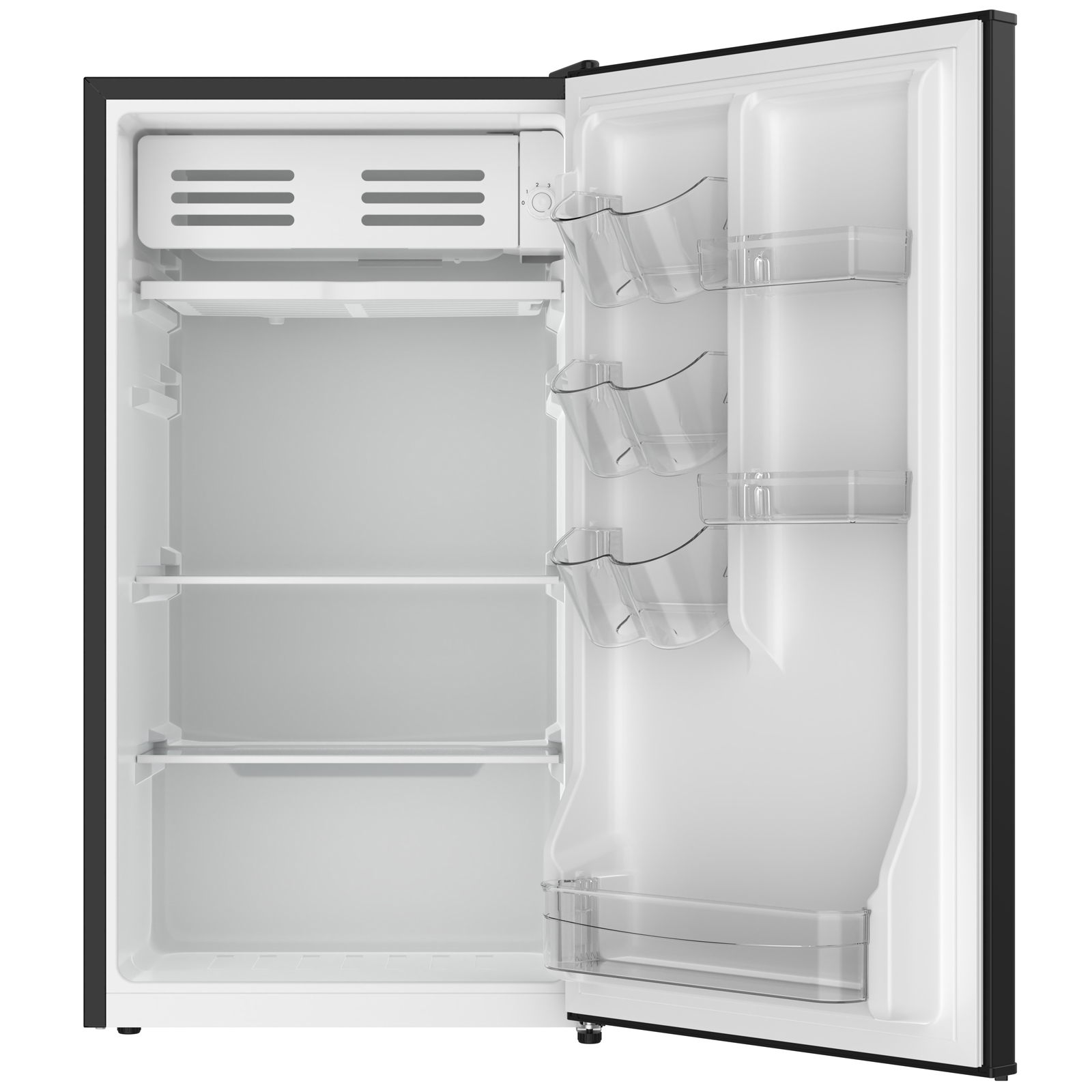 Thumbnail for 3.5 cu. ft. Compact Refrigerator with Chiller Compartment, Glass Shelves & Can Rack  Black
