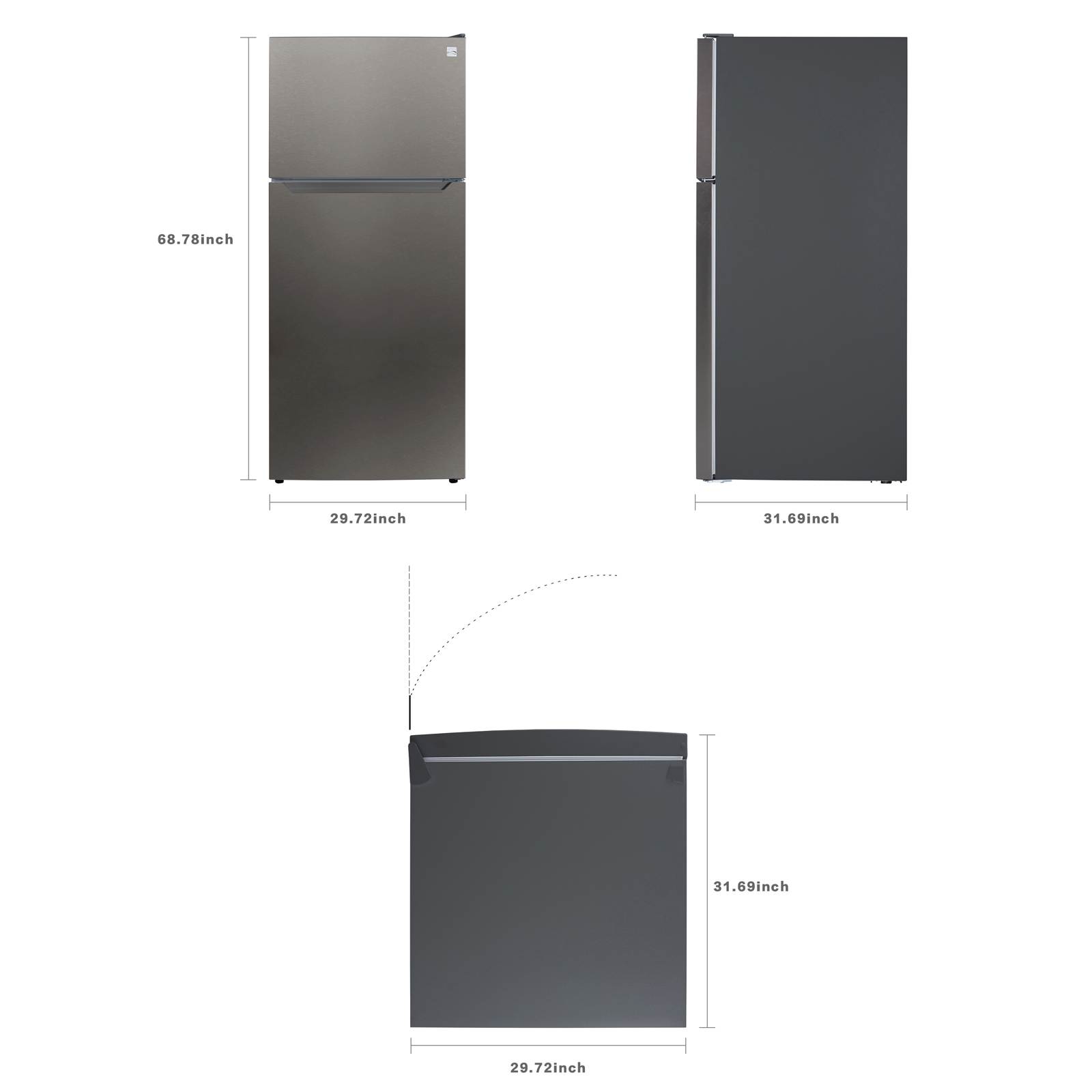 Thumbnail for 20.2 cu. ft. Garage-Ready Top Freezer Refrigerator with icemaker, ENERGY STAR®  Fingerprint Resistant Metallic Steel