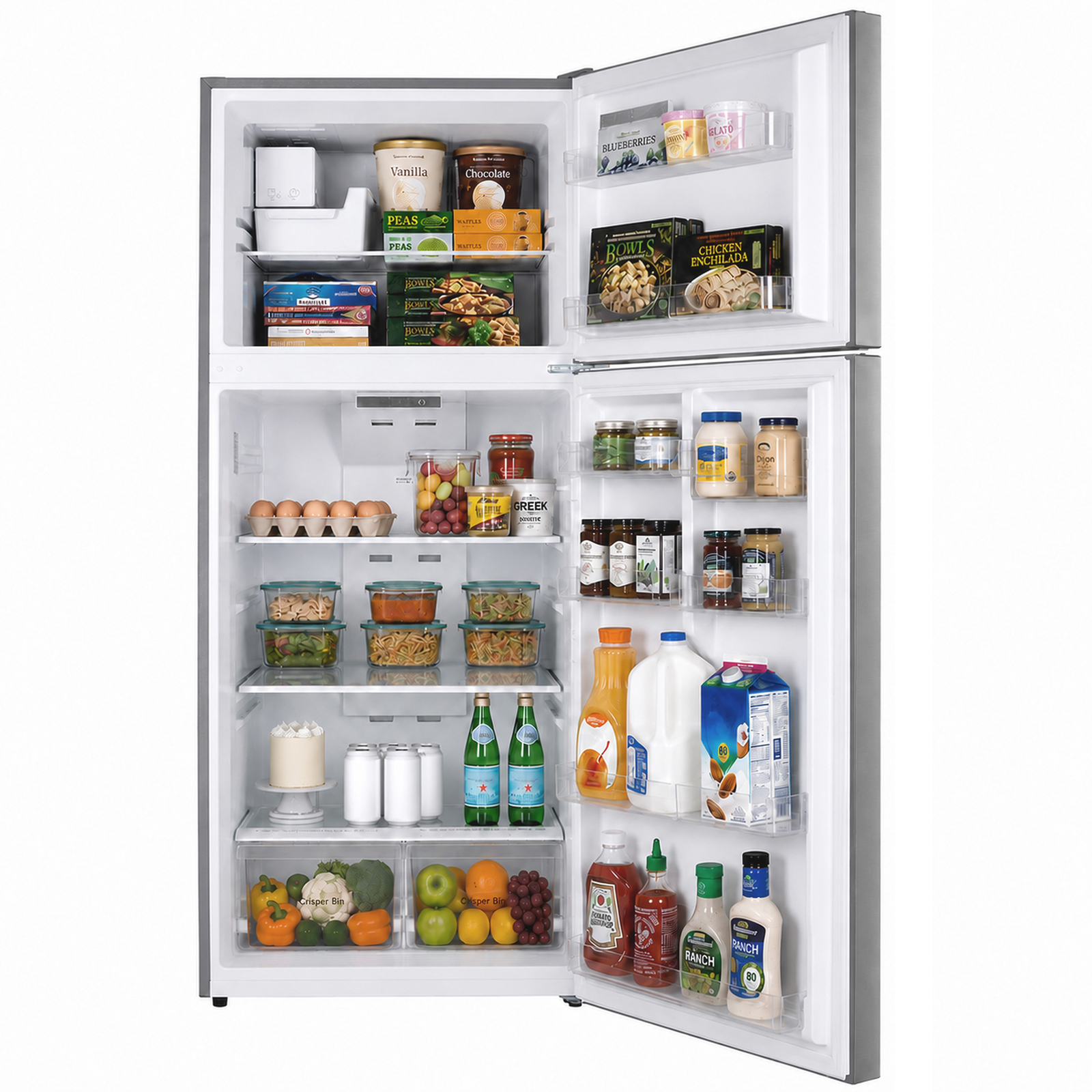 Thumbnail for 20.2 cu. ft. Garage-Ready Top Freezer Refrigerator with icemaker, ENERGY STAR®  Fingerprint Resistant Metallic Steel