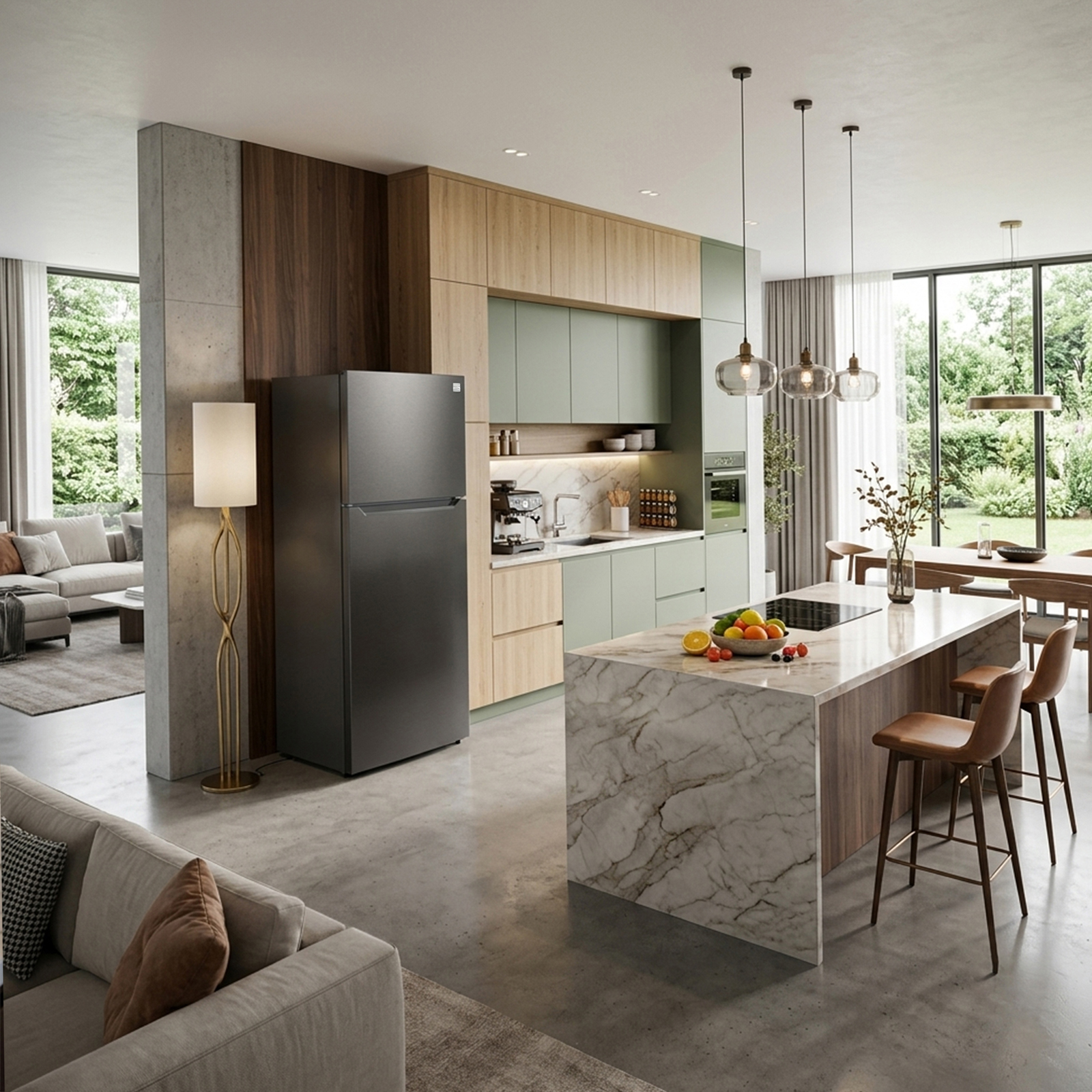 Thumbnail for 20.2 cu. ft. Garage-Ready Top Freezer Refrigerator with icemaker, ENERGY STAR®  Fingerprint Resistant Metallic Steel