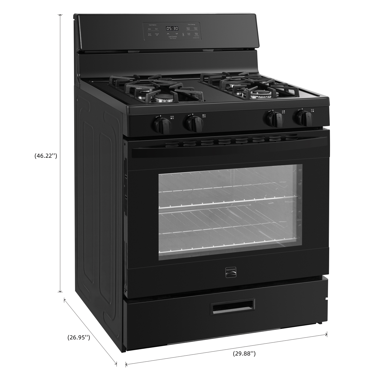 Thumbnail for 5.2 cu. ft. Gas Range with Steam Clean  Black