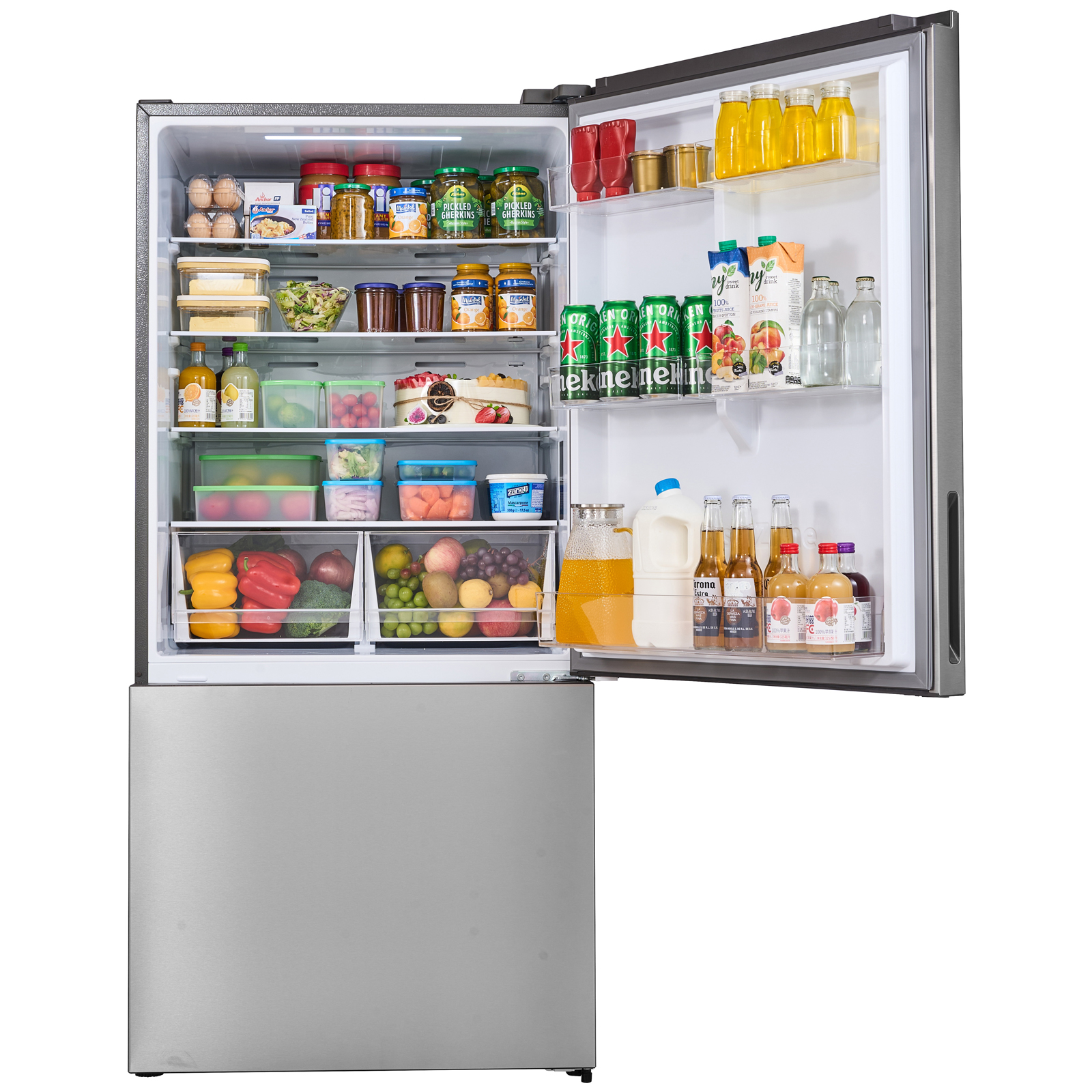 Thumbnail for 17.8 cu. ft. Counter-Depth Bottom Freezer Refrigerator  Fingerprint-Resistant Stainless Steel, ENERGY STAR®