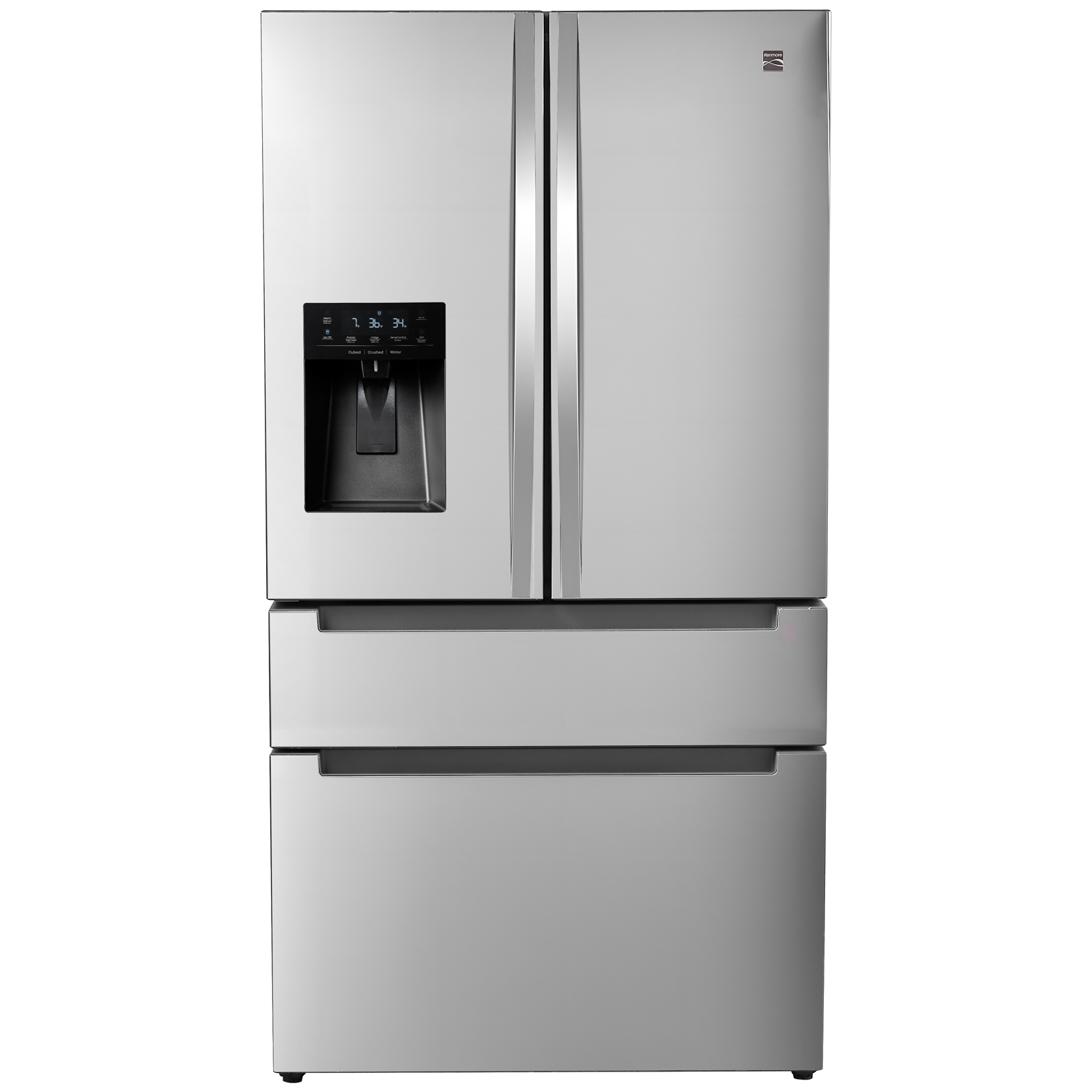 25.6 cu. ft. 4-Door French Door Refrigerator with FlexSpace Drawer  Fingerprint-Resistant Stainless Steel