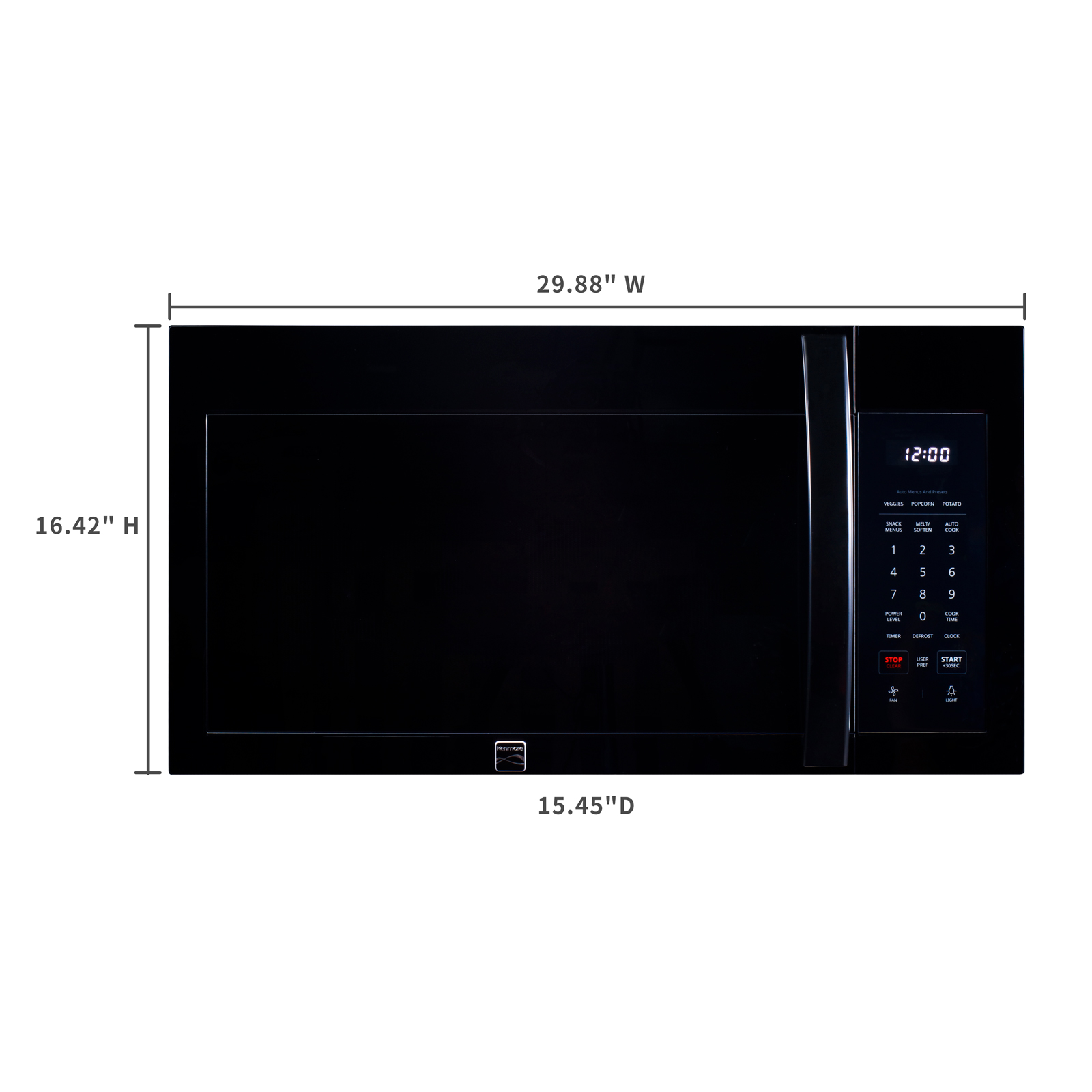 Thumbnail for 1.7 cu. ft. Over-the-Range Microwave with Precision Set Controls  Black