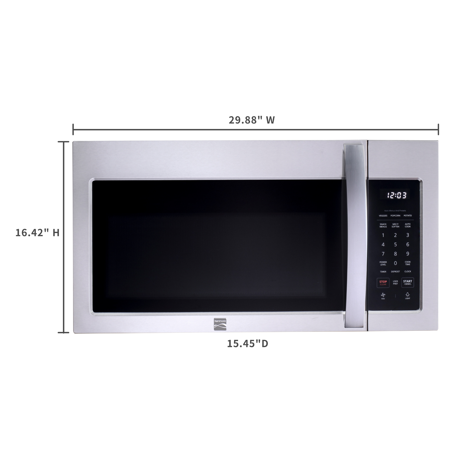 Thumbnail for 1.7 cu. ft. Over-the-Range Microwave with Precision Set Controls  Stainless Steel