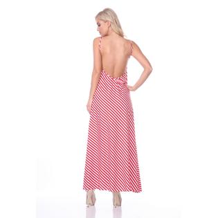backless striped maxi dress Palmas Halter Maxi Dress Baby Blue main image 1