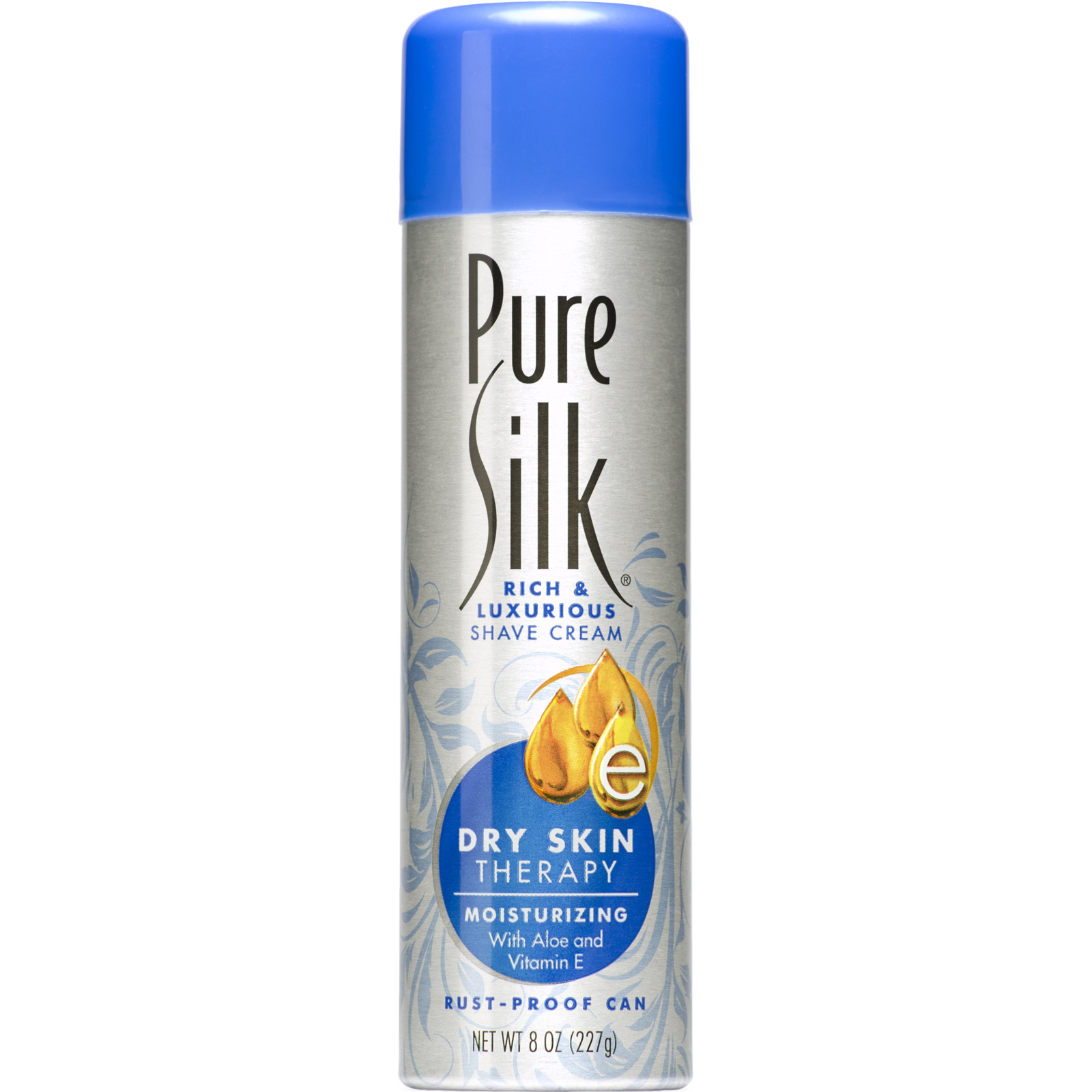 Pure Silk Dry Skin Moisturizing Shave Cream with Aloe, 8 oz