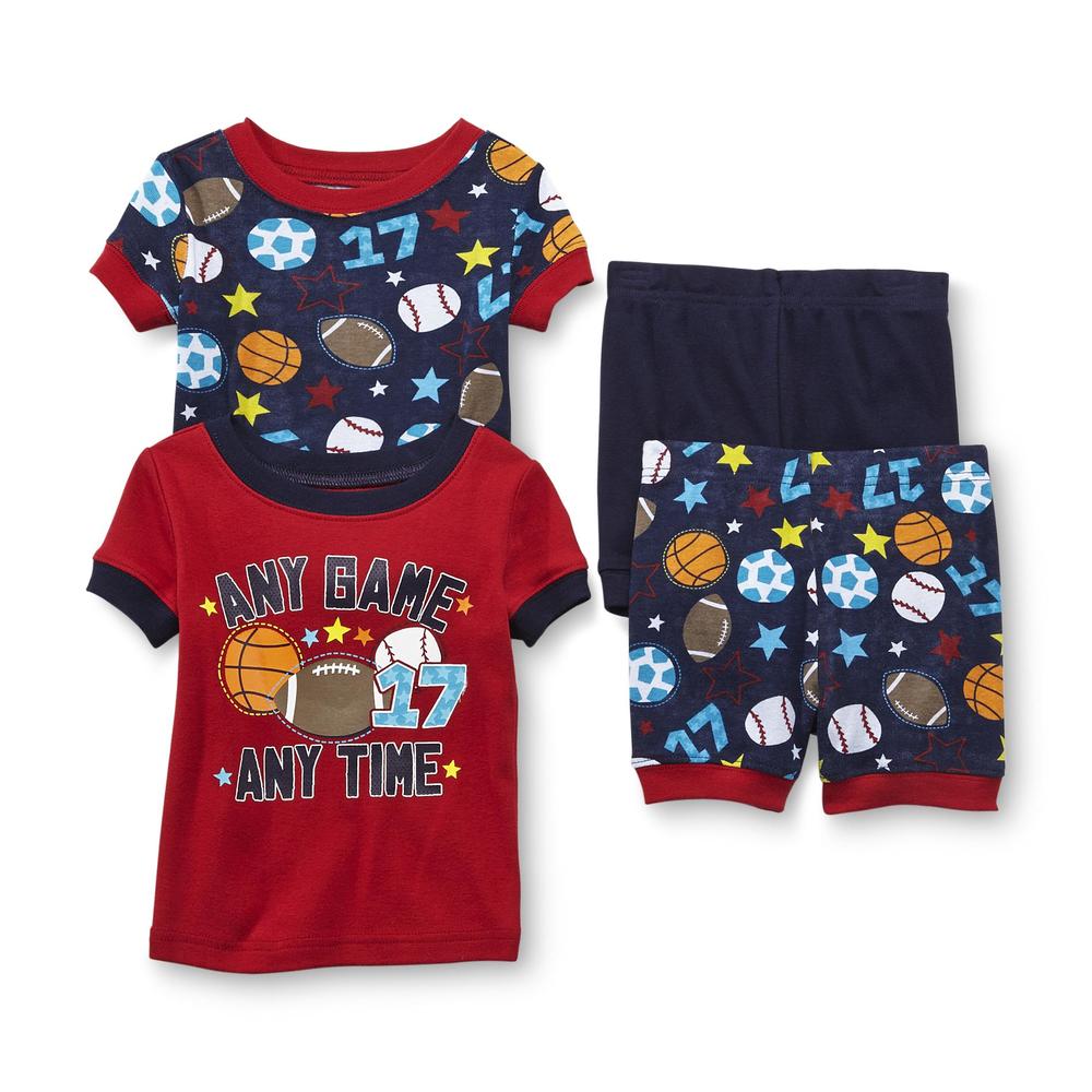 Joe Boxer Infant & Toddler Boy's 4-Piece Short-Sleeve Pajama Tops & Shorts Set - Sports