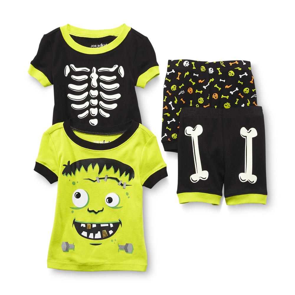 Joe Boxer Infant & Toddler Boy's 4-Piece Short-Sleeve Pajama Tops & Shorts Set - Skeleton