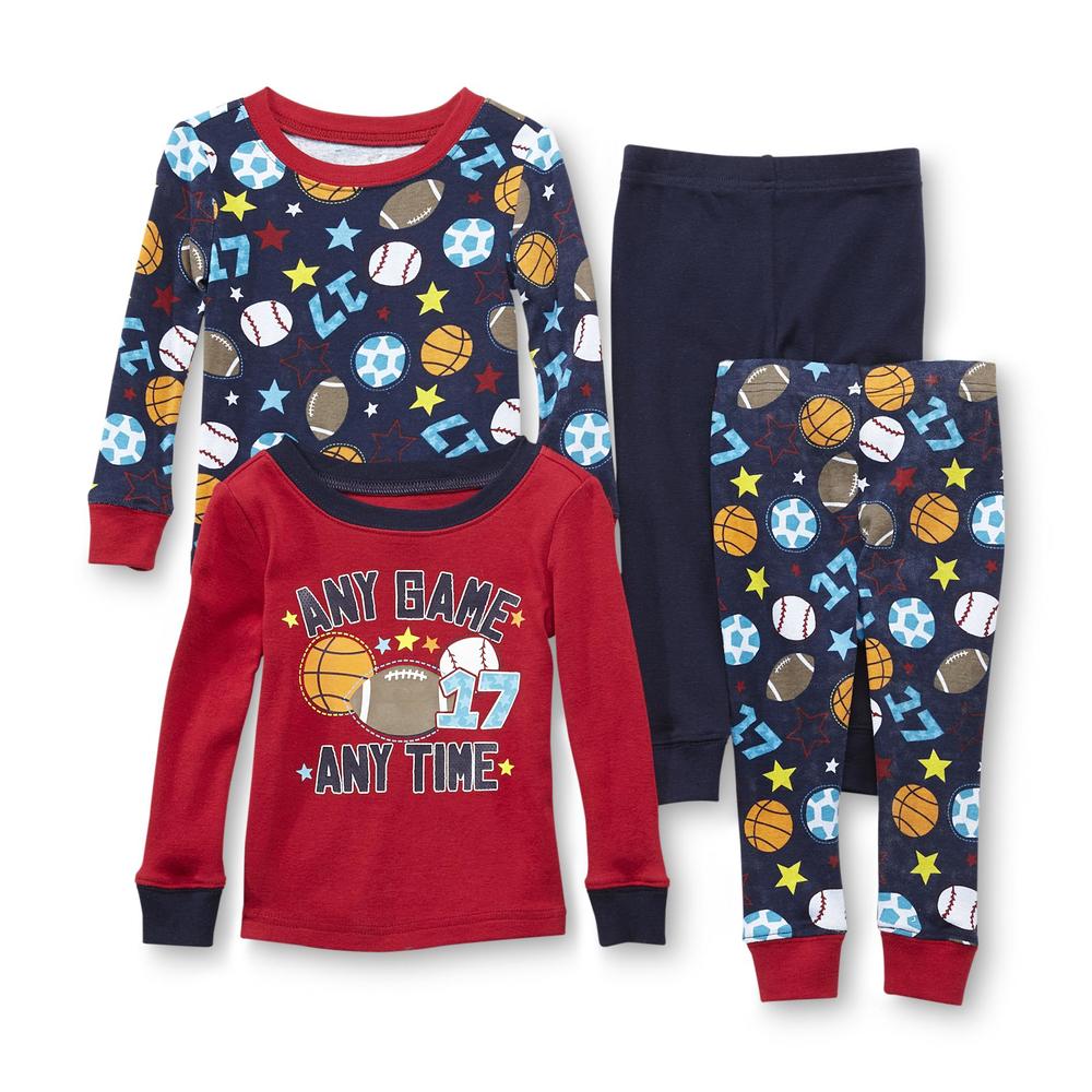 Joe Boxer Infant & Toddler Boy's 4-Piece Long-Sleeve Pajama Tops & Pants Set - Sports