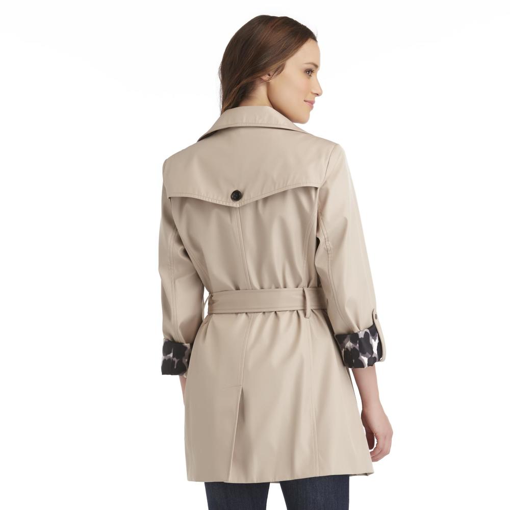 Metaphor Women's Solid Double-Breasted Trench Coat