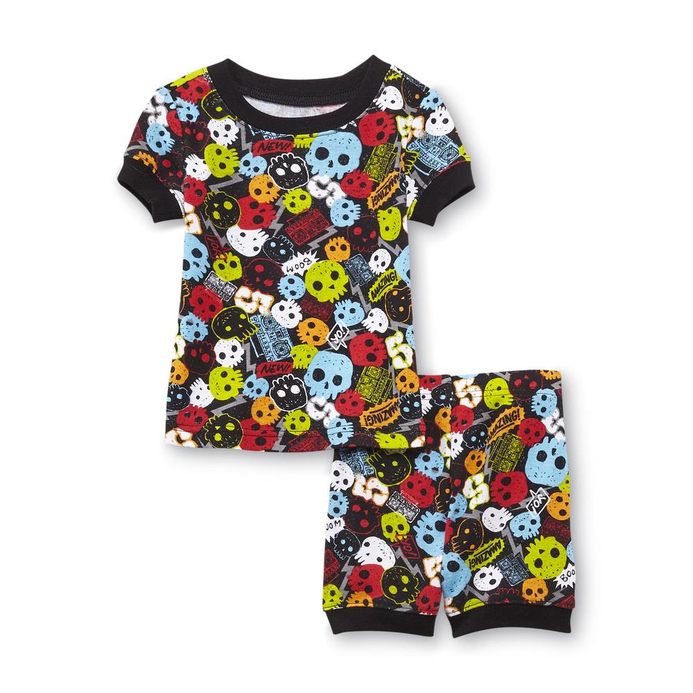 Joe Boxer Infant & Toddler Boy's 4-Piece Short-Sleeve Pajama Tops & Shorts Set - Skull