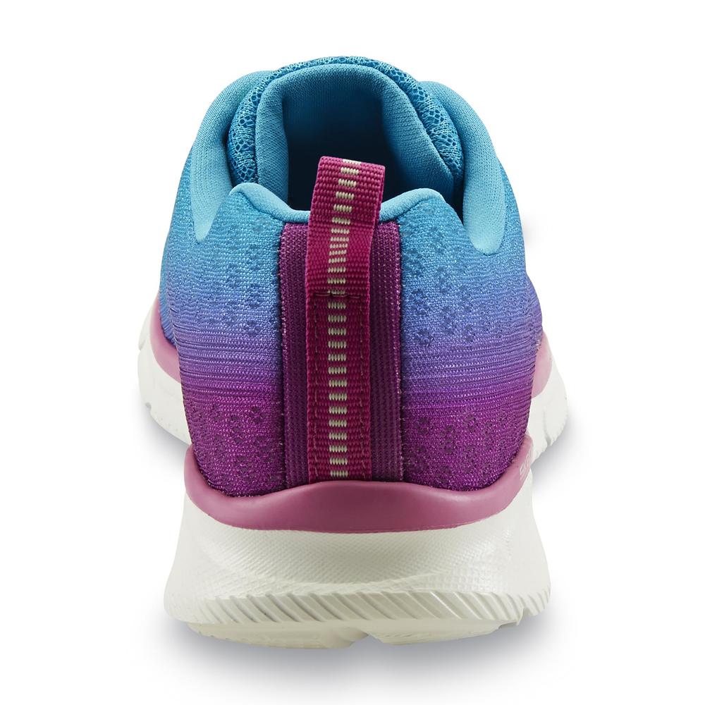 Skechers Women's Perfect Pair Blue/Purple Lace-Up Running Shoe