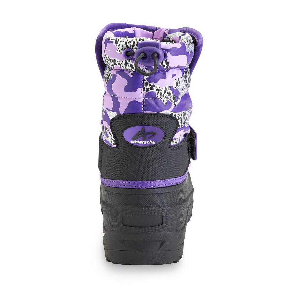 Athletech Toddler Girl's Rue Black/Purple Animal Print 5" Boot