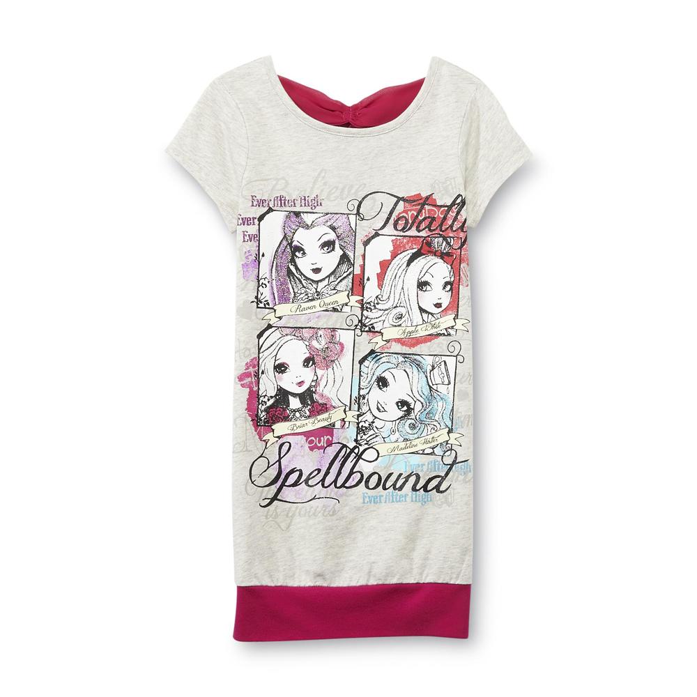 Ever After High Girl's Banded Bow Back Top