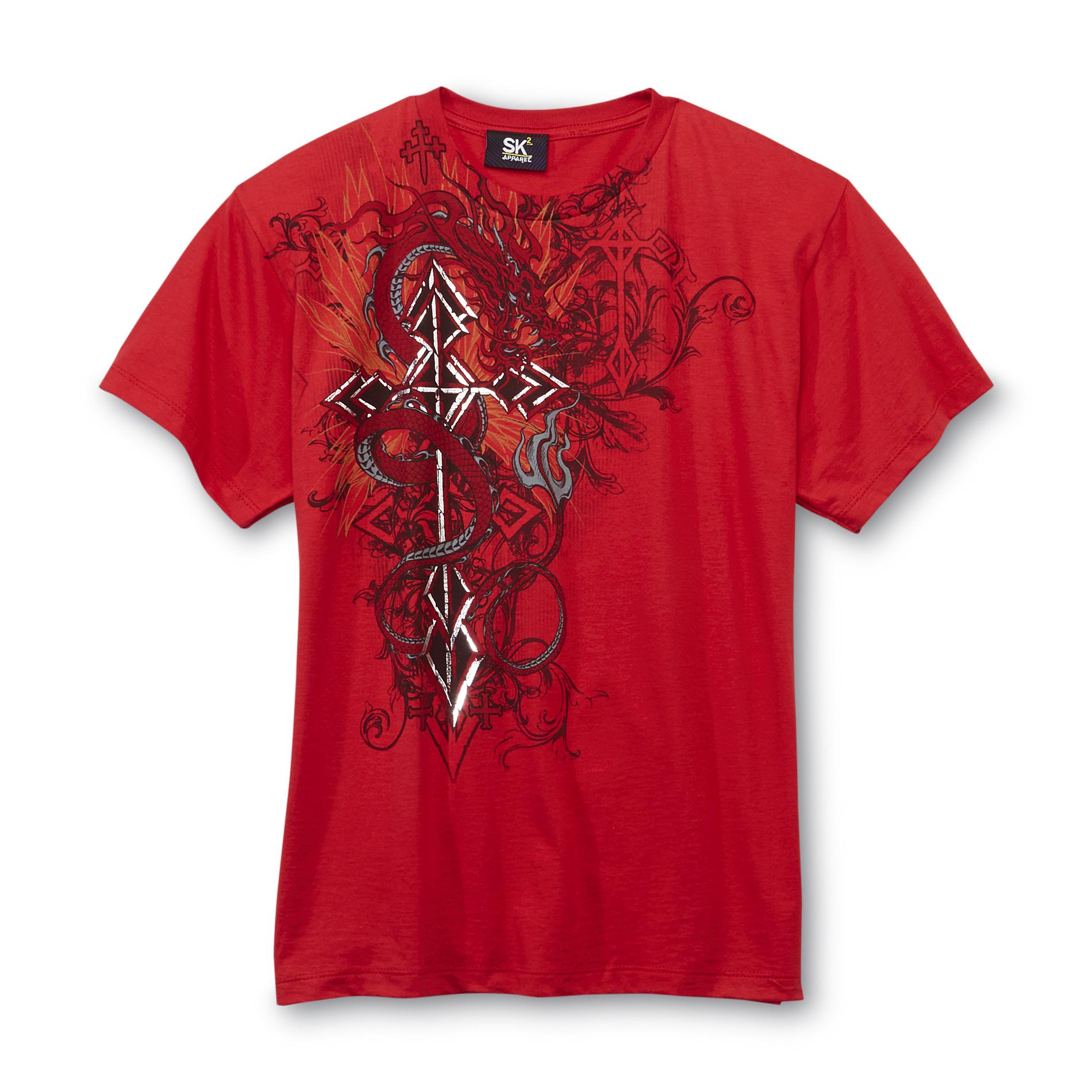 SK2 Boy's Graphic T-Shirt - Dragon & Metallic Cross