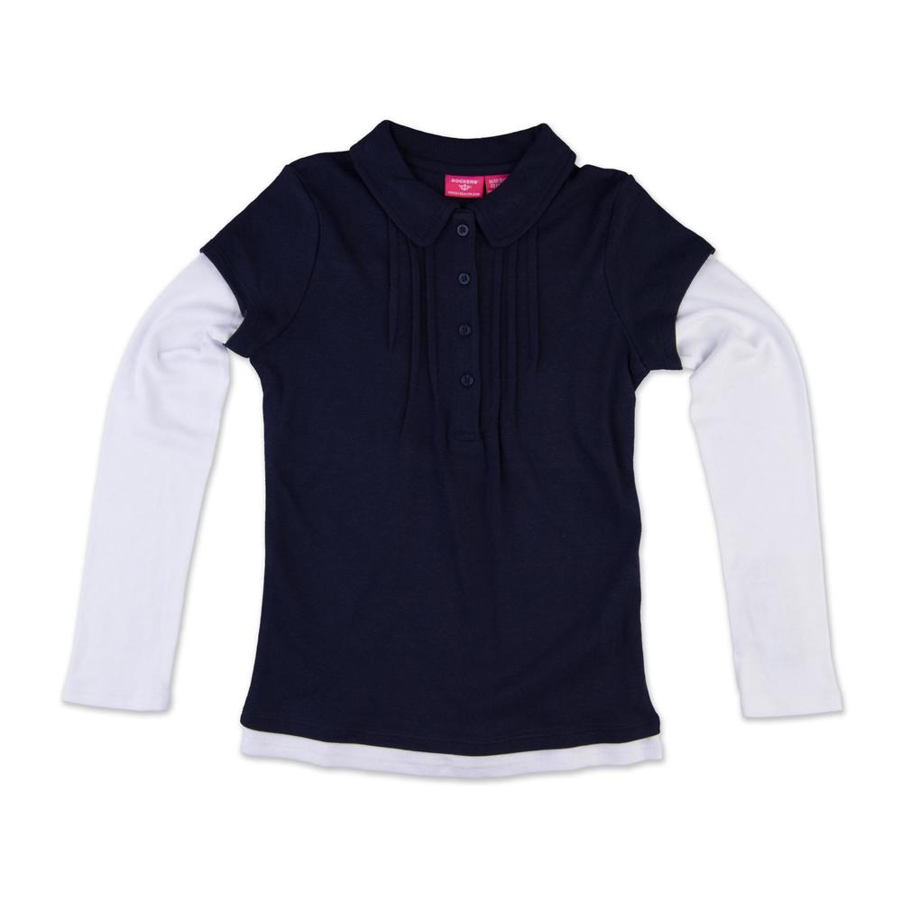 Dockers Girl's Layered-Look Polo Shirt