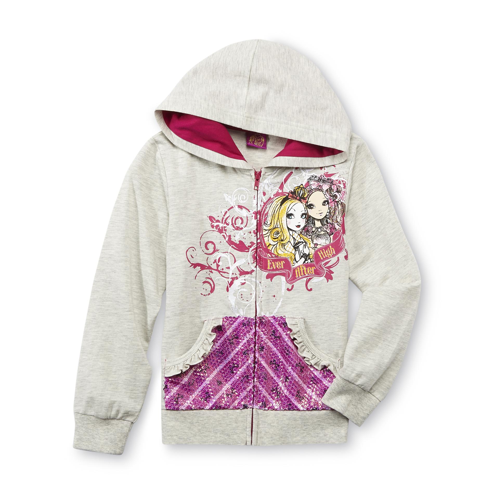 Ever After High Girl's Sequined Hoodie Jacket - Royals