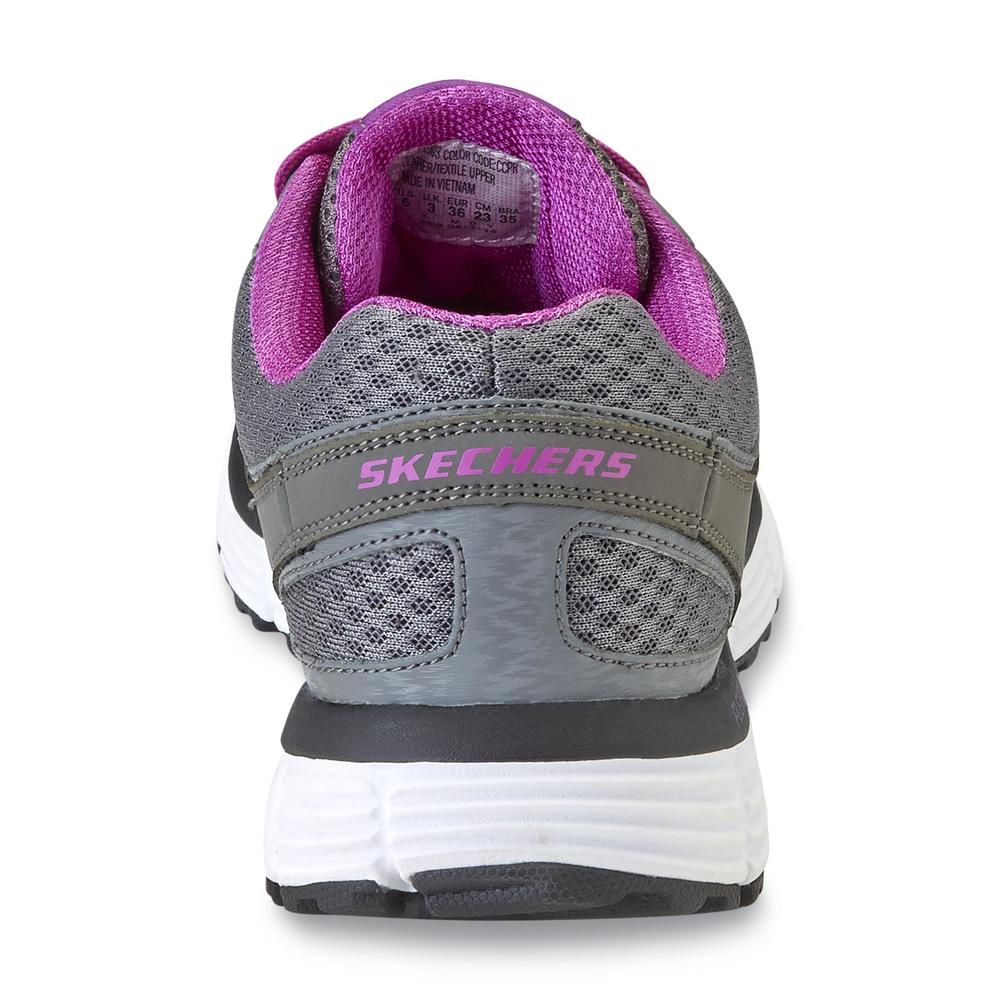 Skechers Women's Perfect Fit Running Shoe - Gray/Purple