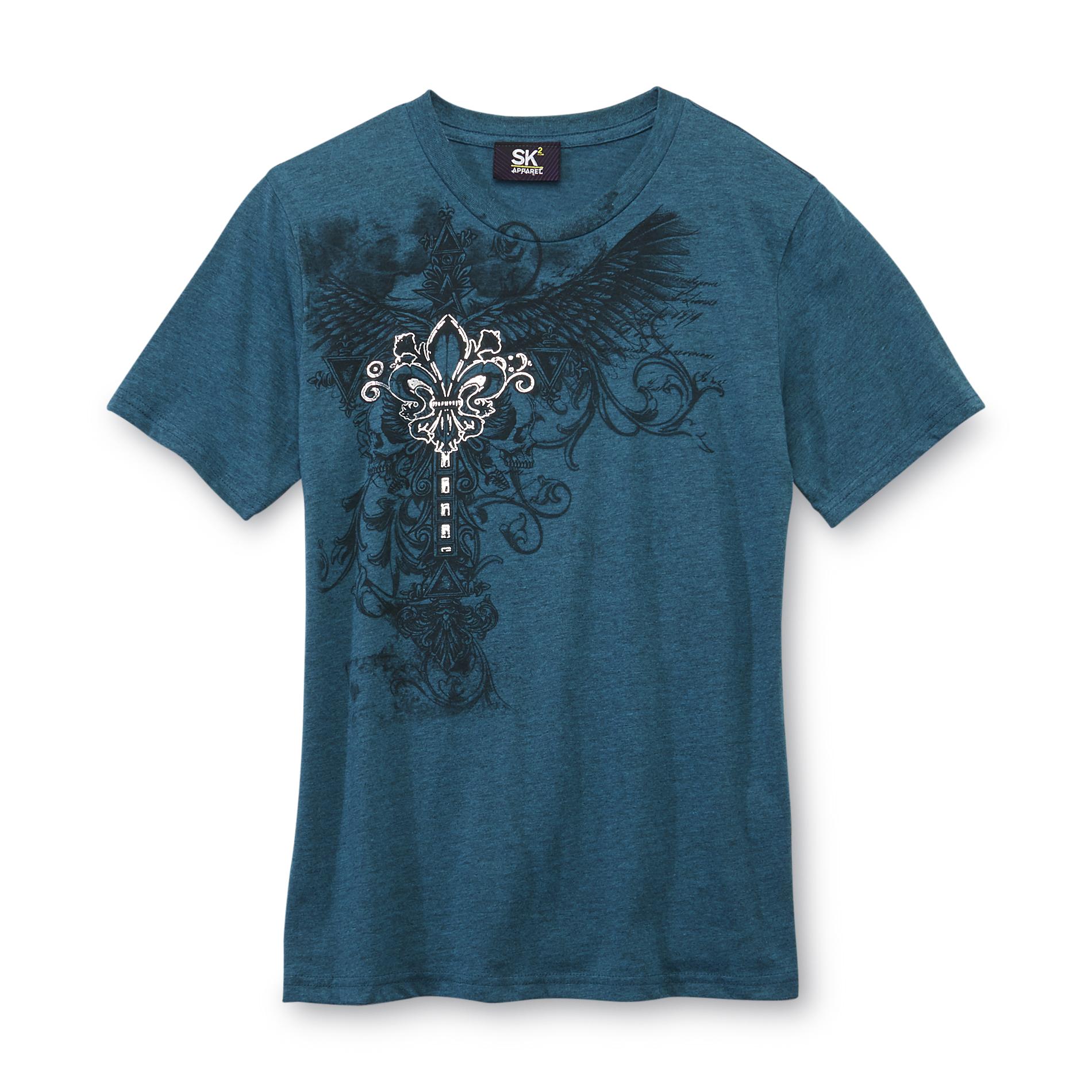SK2 Boy's Graphic T-Shirt - Winged Metallic Cross