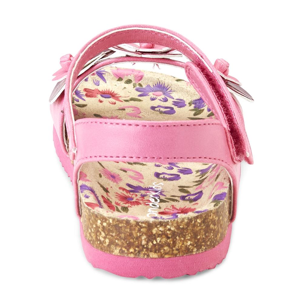 WonderKids Toddler Girl's Corky Flowers Pink Sandal